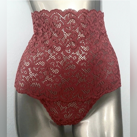 Victorias Secret Nwt Athena Lace High Waist Thong Panties Small S - Picture 1 of 3
